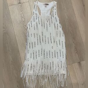 Forever 21 mini white sparkle dress size xs womens